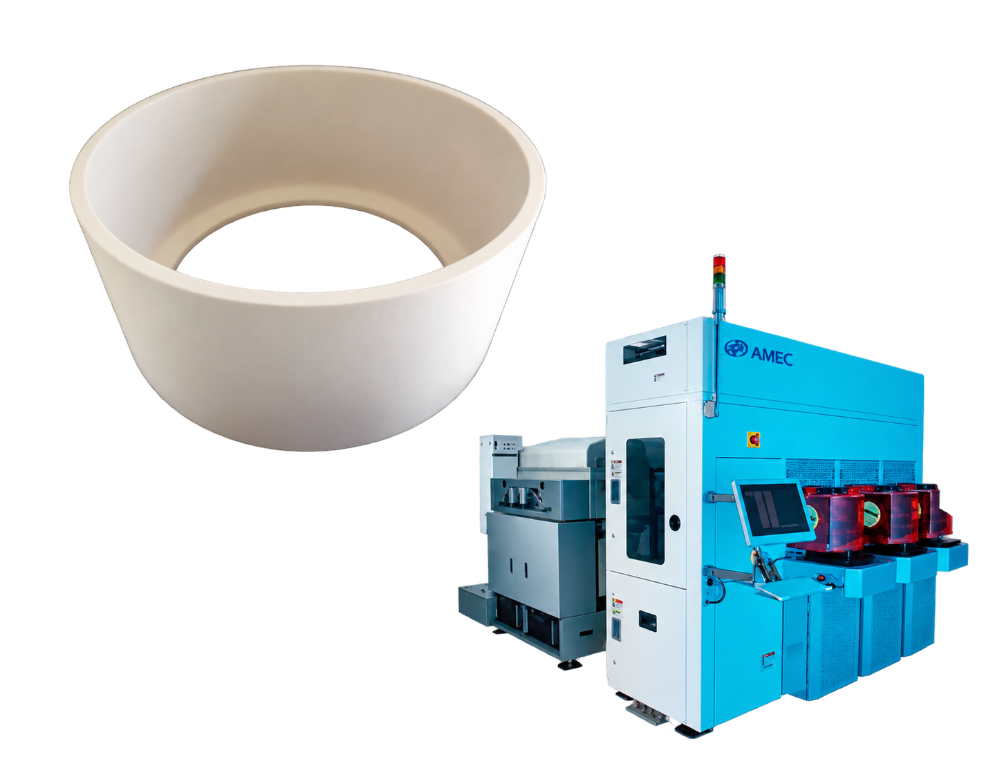 Ceramic chamber component and plasma etching equipment